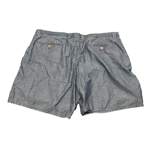 JOHNNIE-O Flat Front Chino Short Mens 44 Inseam 8" Chambray Geometric Blue - Picture 4 of 8